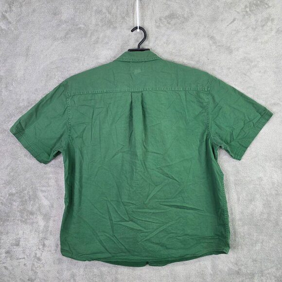 Mens Magellan Outdoors Green Shirt Button Up Short Sleeve 100% Cotton Size 2XL - Picture 3 of 6